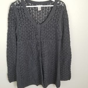 Vertigo Paris Crocheted Sweater Cardigan